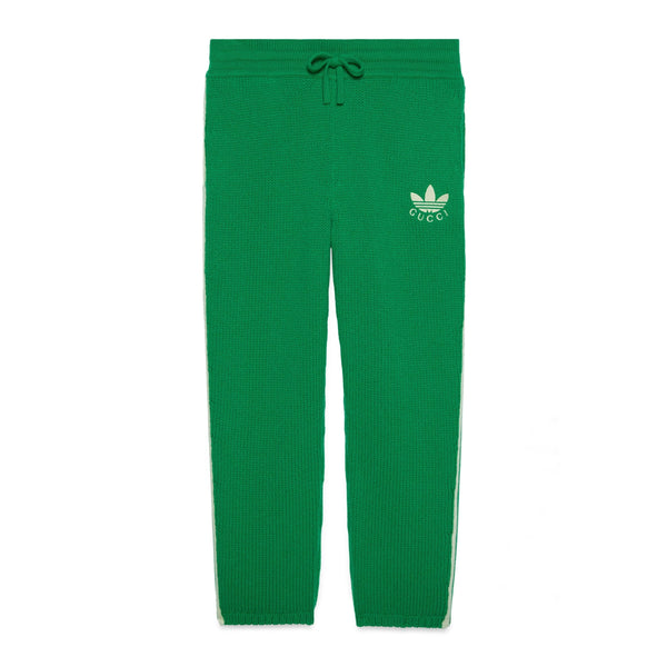 Pantalon de survêtement à rayures logo Gucci x adidas vert
