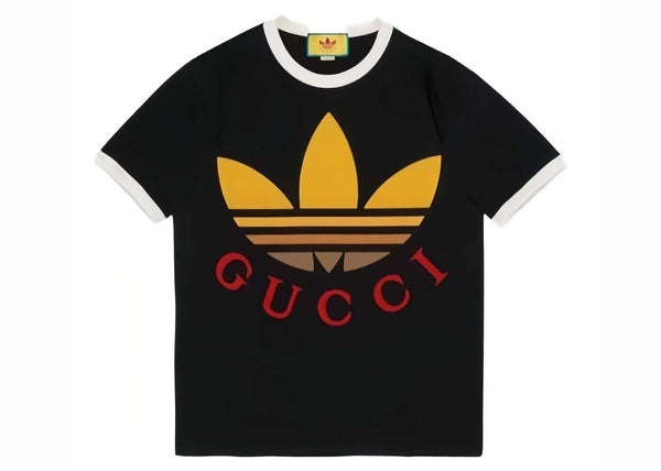 T-shirt avec logo Gucci x adidas noir