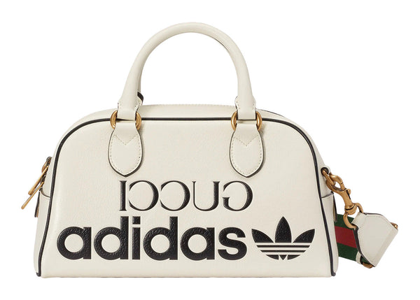Mini sac de sport Gucci x adidas blanc cassé