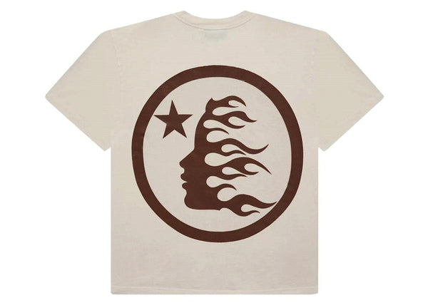 T-shirt Hellstar Classic (imprimé gel) blanc/marron