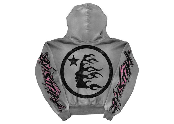 Sweat à capuche Hellstar Future Flame gris 