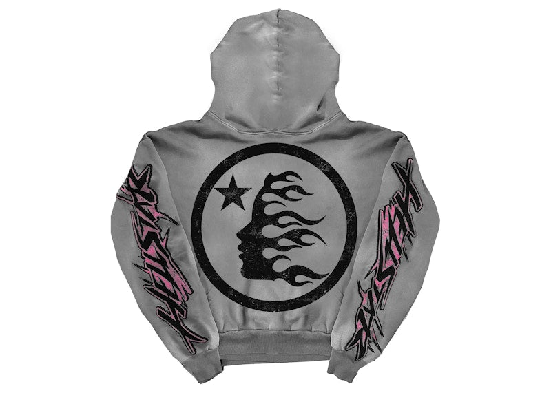 Sweat à capuche Hellstar Future Flame gris 