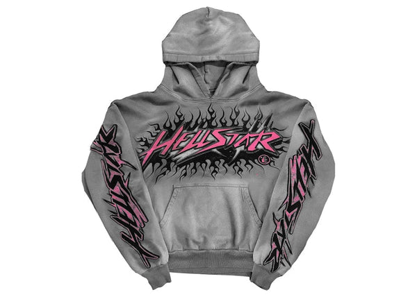 Sweat à capuche Hellstar Future Flame gris 