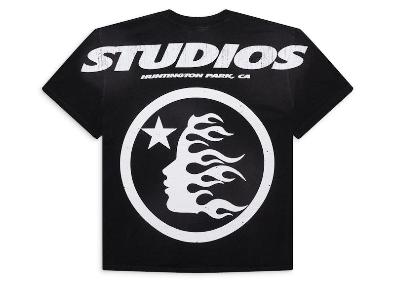 T-shirt bleu avec logo dessin animé Hellstar Studios 