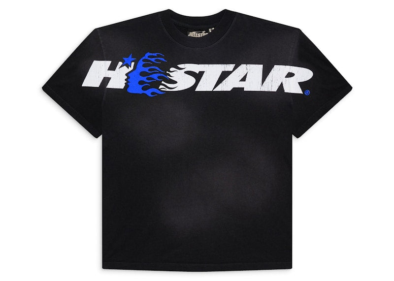 T-shirt bleu avec logo dessin animé Hellstar Studios 