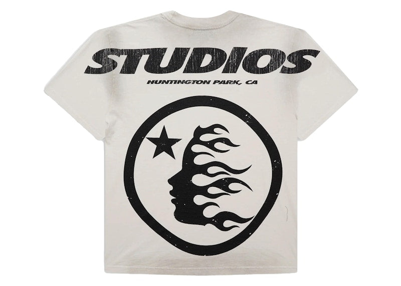 T-shirt gris avec logo dessin animé Hellstar Studios 