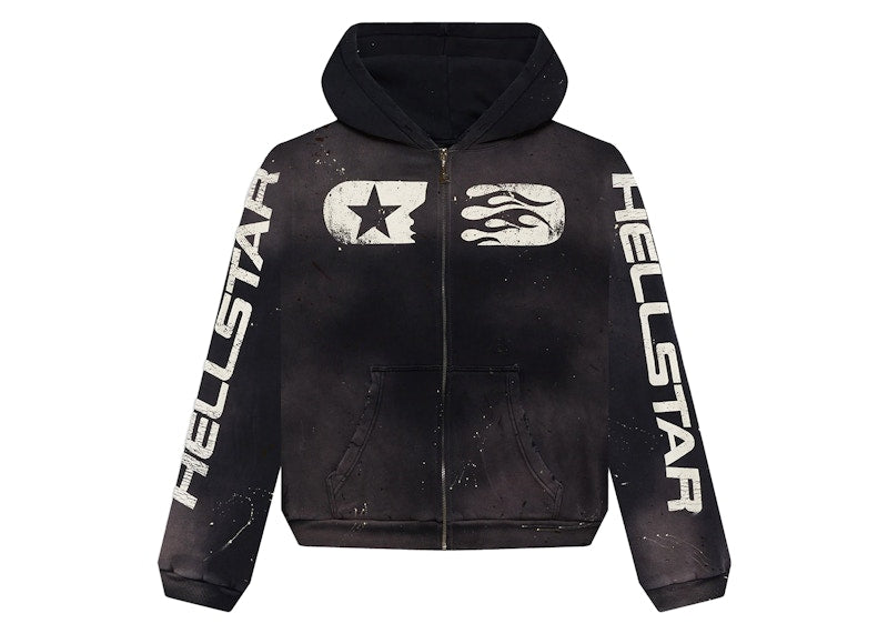 Sweat à capuche zippé Hellstar Studios noir 