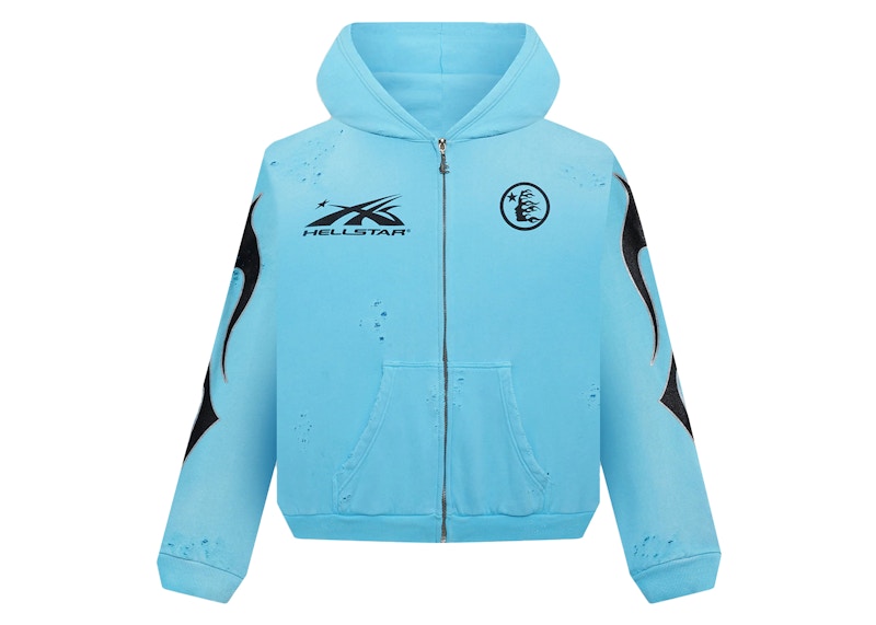Sweat à capuche zippé Hellstar Studios bleu