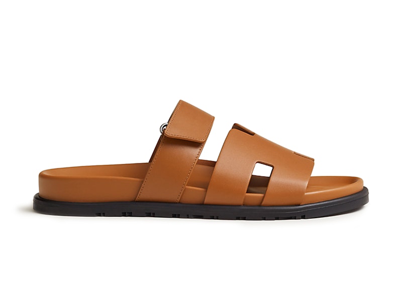 Sandale Hermès Chypre en cuir de veau naturel