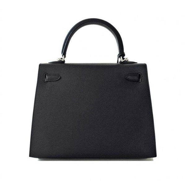 Hermes Kelly Sellier Epsom Palladium 25 Noir