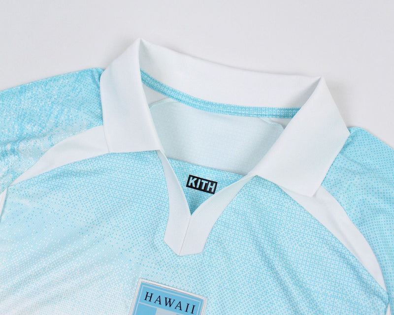 KITH Hawaii Exklusives Fußballtrikot Babyblau (SS25)