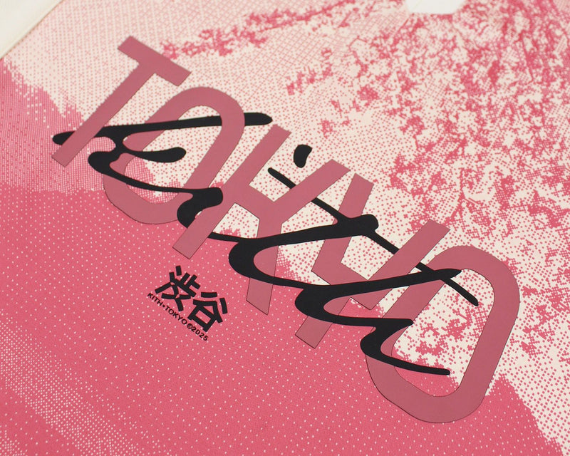 Maillot de football Kith Tokyo exclusif rose blanc (SS25)