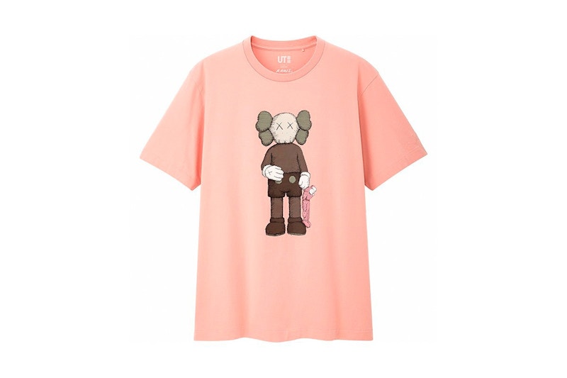 T-shirt compagnon KAWS x Uniqlo (taille américaine) rose 