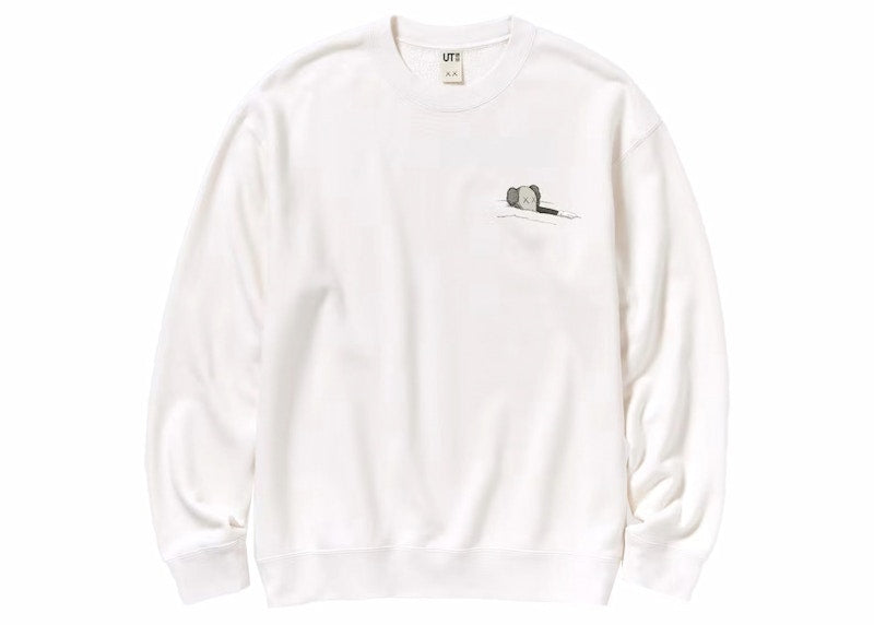 Sweat-shirt à manches longues KAWS x Uniqlo (taille US) Blanc cassé 