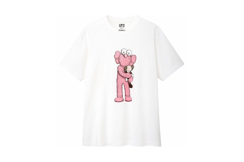 T-shirt rose BFF KAWS x Uniqlo (taille US) Blanc