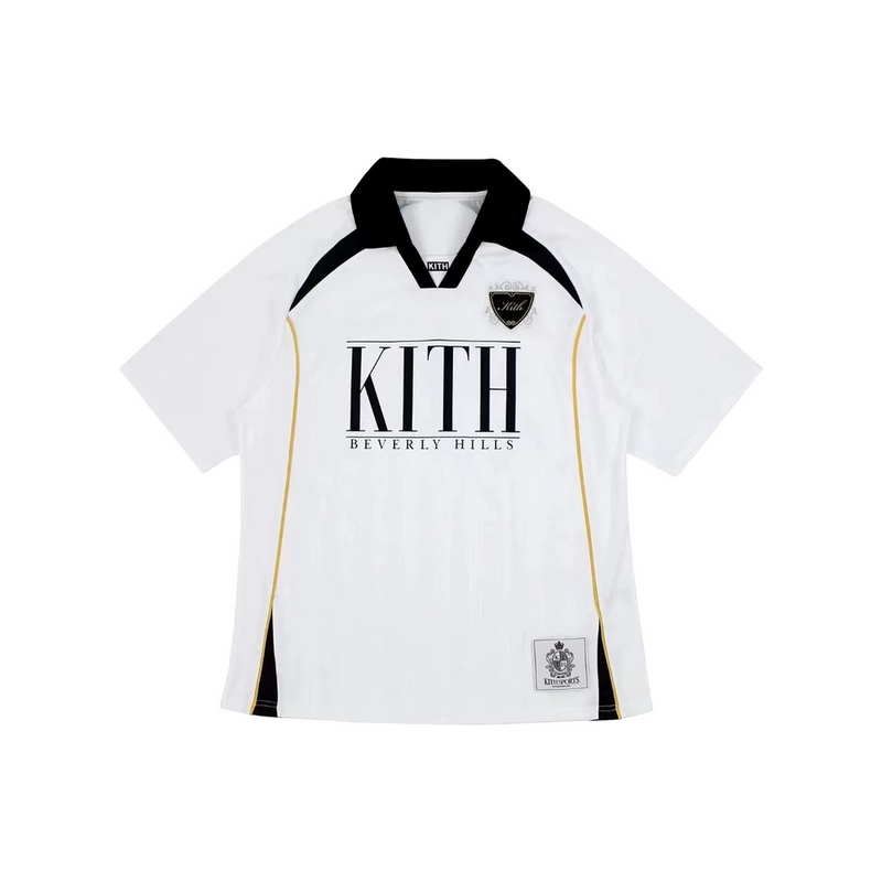 Maillot de football exclusif KITH Beverly Hills blanc (SS25)