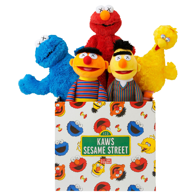 Coffret complet de peluches KAWS Sesame Street Uniqlo Multi