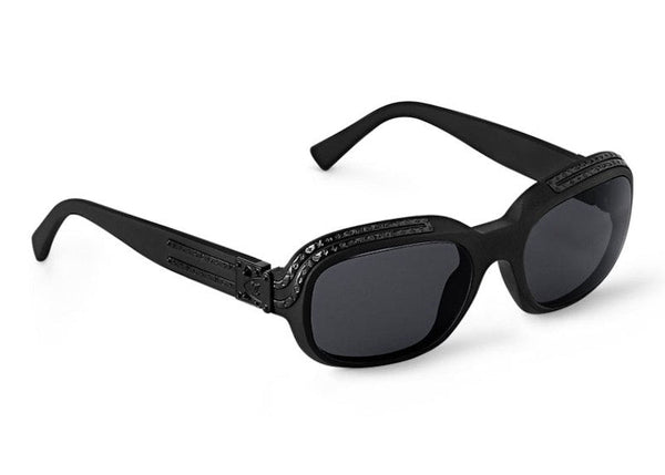 Lunettes de soleil ovales Louis Vuitton 1.0 Millionaires noir profond