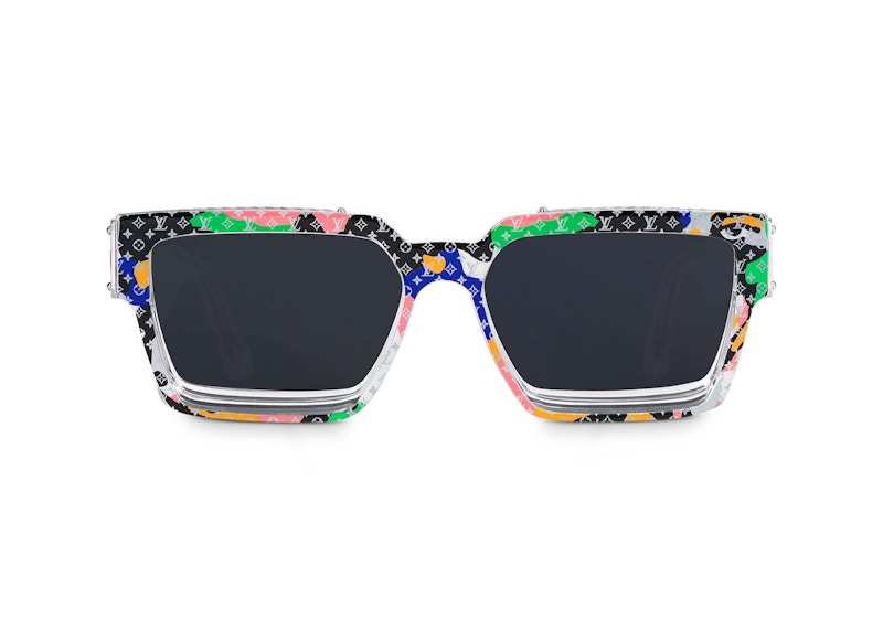 Lunettes de soleil carrées Louis Vuitton 1.1 Millionaires multicolores
