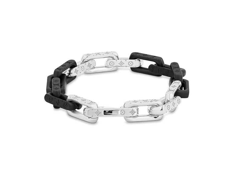 Bracelet Louis Vuitton Monogram Chain Argenté/Noir