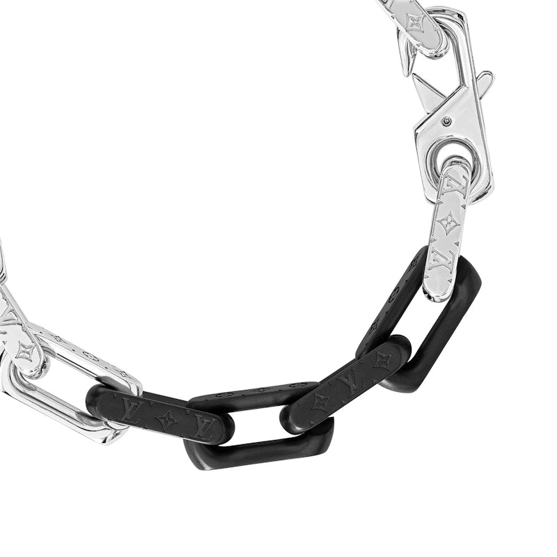 Bracelet Louis Vuitton Monogram Chain Argenté/Noir