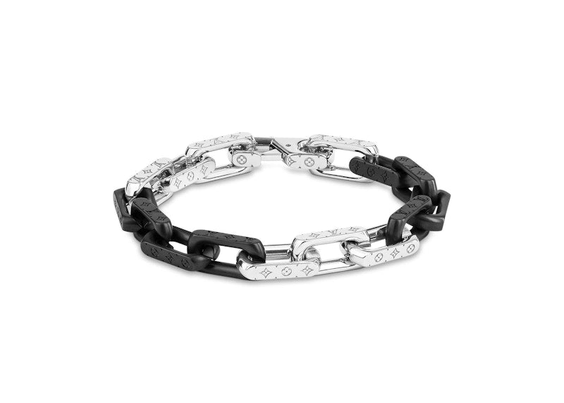 Bracelet Louis Vuitton Monogram Chain Argenté/Noir