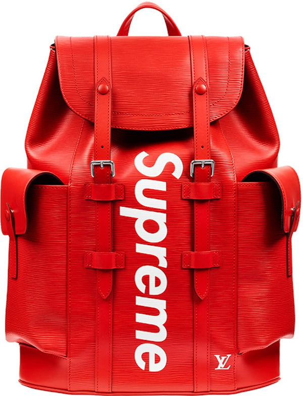 Sac à dos Christopher Louis Vuitton x Supreme Epi PM Rouge