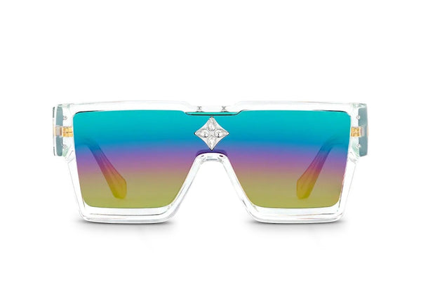 Lunettes de soleil Louis Vuitton Cyclone transparentes multicolores dégradées (Z1832E)