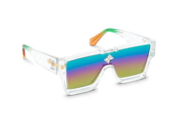 Lunettes de soleil Louis Vuitton Cyclone transparentes multicolores dégradées (Z1832E)