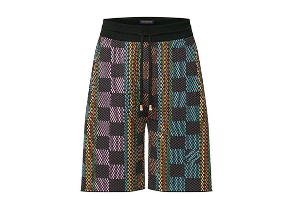 Louis Vuitton Damier Baumwollstrickshorts Mehrfarbig