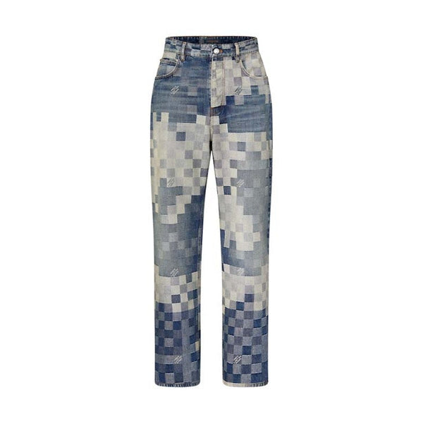 Louis Vuitton Damier Damoflage Denim Skate Hose Indigo