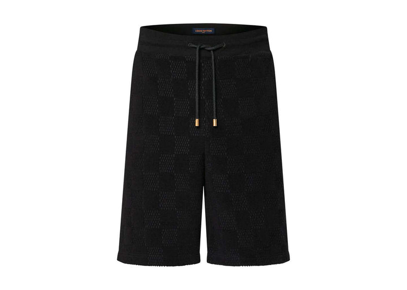 Short Louis Vuitton en coton French Terry Damier Météorite