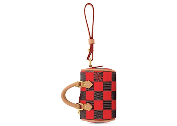 Bijou de sac Louis Vuitton Damier Pop Mini Speedy Rouge