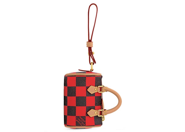 Bijou de sac Louis Vuitton Damier Pop Mini Speedy Rouge