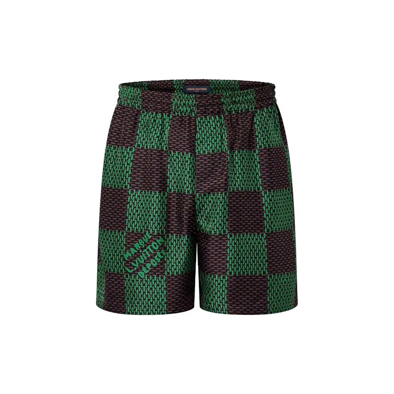 Louis Vuitton Damier Seidenshorts Jolly Green