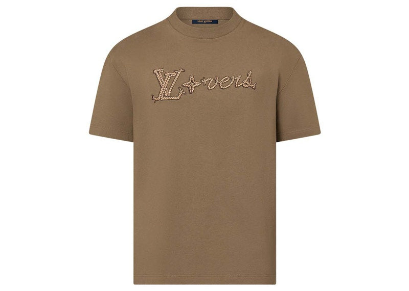 T-shirt en coton brodé signature Louis Vuitton Kangourou