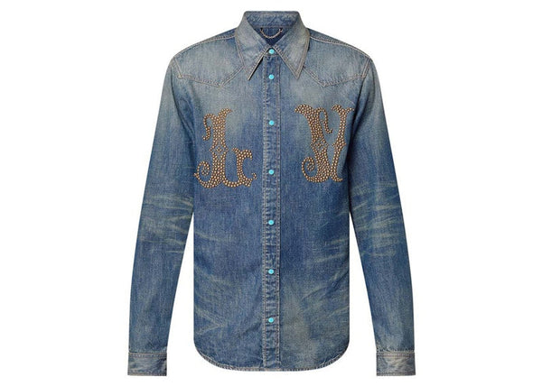 Chemise en jean ajustée à manches longues Louis Vuitton Indigo