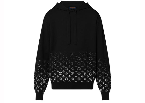 Louis Vuitton Farbverlaufs-Hoodie aus Baumwolle Schwarz/Weiß
