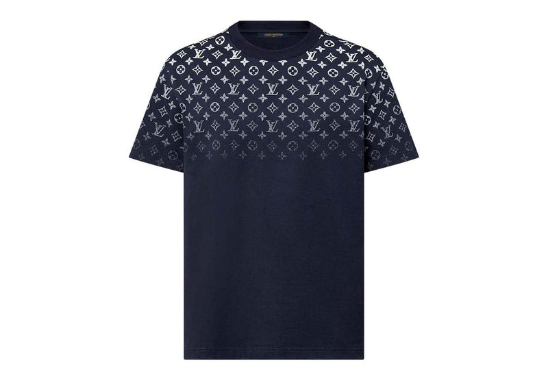 T-shirt en coton dégradé Louis Vuitton bleu marine