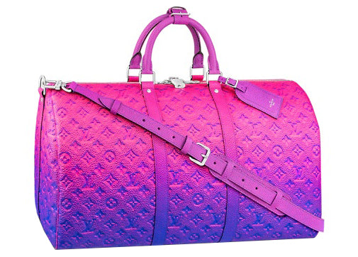 Louis Vuitton Keepall 50B Taurillon Illusion Bleu/Rose
