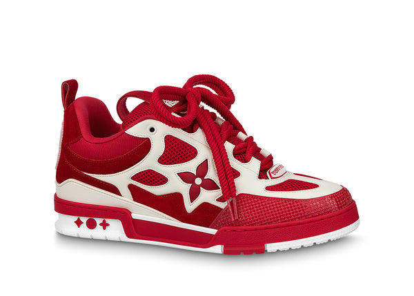 Baskets de skate Louis Vuitton LV Rouge Blanc