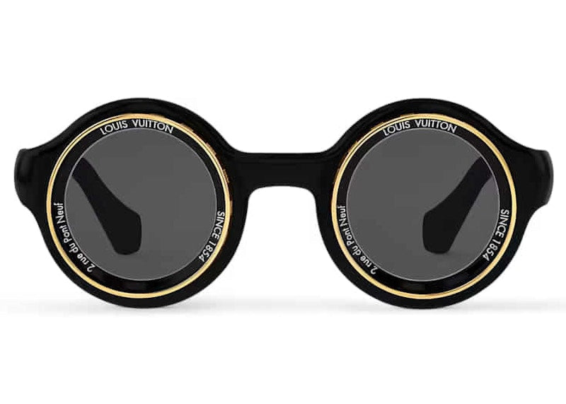 Lunettes de soleil rondes Louis Vuitton LV Super Vision noires (Z2598U) 