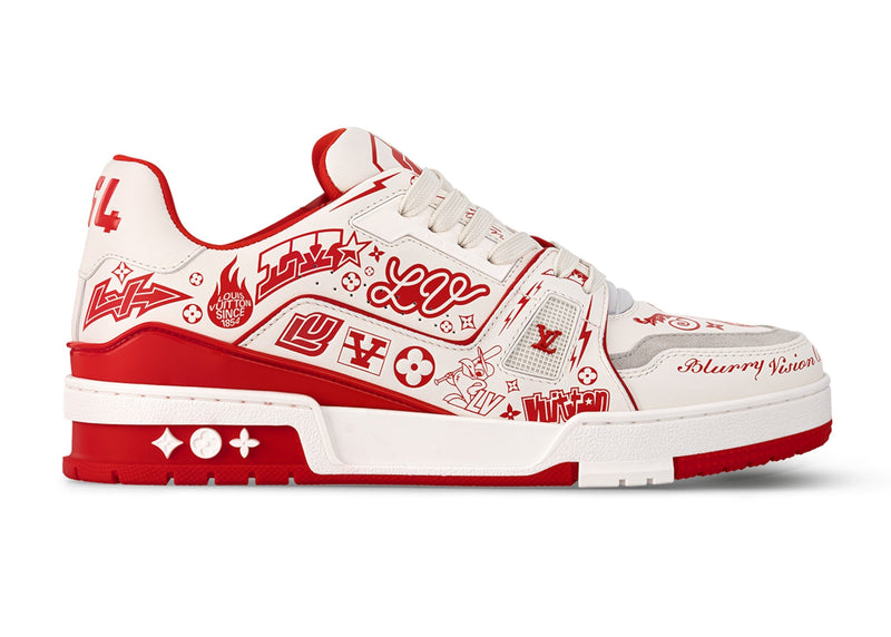 Louis Vuitton LV Trainer Graffiti Blanc Rouge