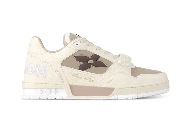 Baskets Louis Vuitton LV Monogram Fleur Beige