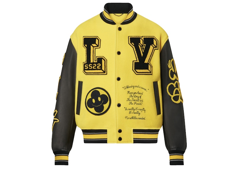 Louis Vuitton Leder bestickt Varsity Schwarz
