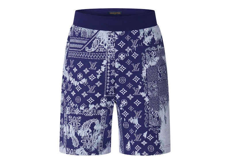 Louis Vuitton Monogram Bandana Shorts Indigo/Weiß