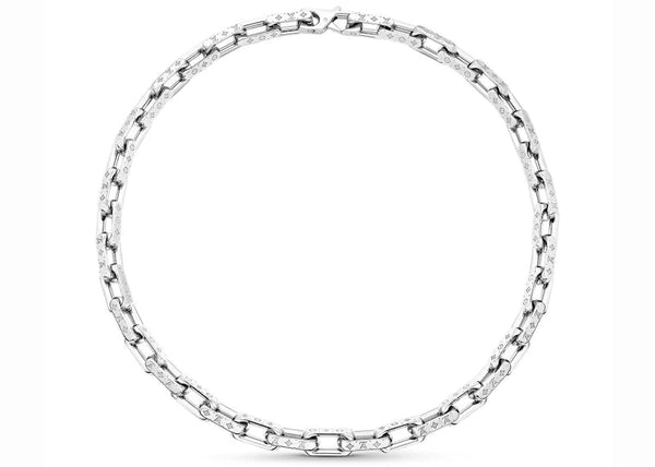 Louis Vuitton Monogram Chain Necklace Silver