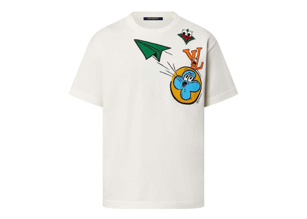 Louis Vuitton Monogram Comics Intarsia Kurzarm-Rundhalsausschnitt Mehrfarbig