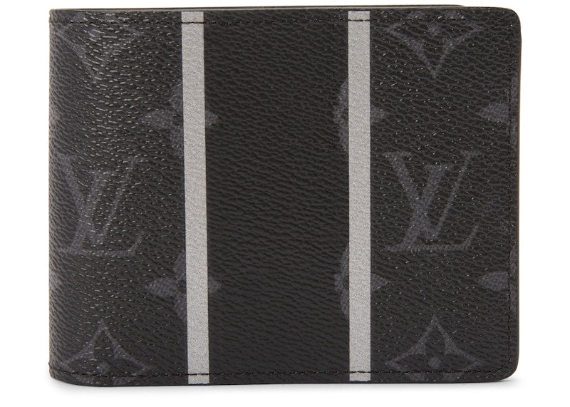 Louis Vuitton x Fragment Mehrfach-Geldbörse Monogramm Eclipse Schwarz