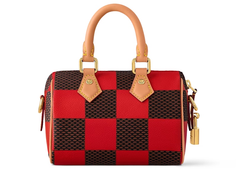 Louis Vuitton Nano Speedy Bandoulière Damier Pop Rouge